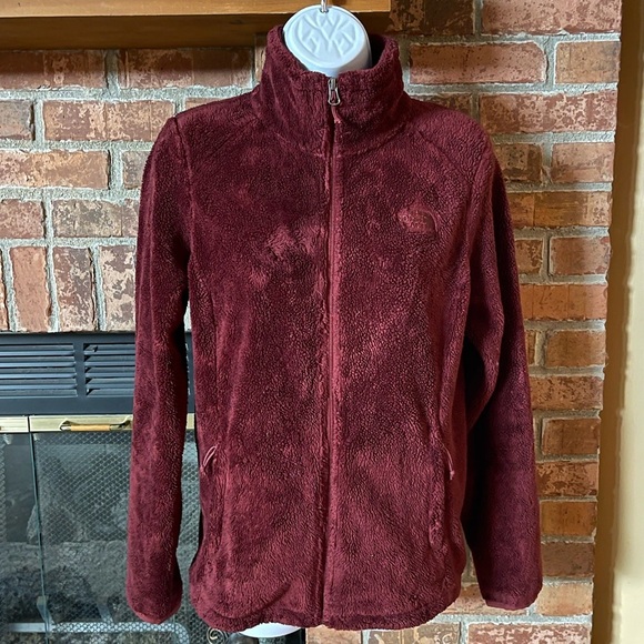 The North Face Maroon Fleece Full Zip Jacket - Picture 1 of 7